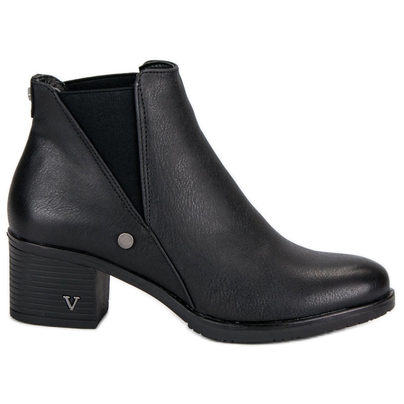Botas Chelsea Botas de salto VINCEZA preto