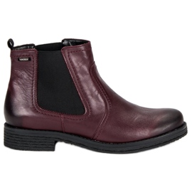 Botas VINCEZA marrons Chelsea vermelho