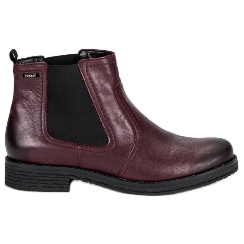 Botas VINCEZA marrons Chelsea vermelho