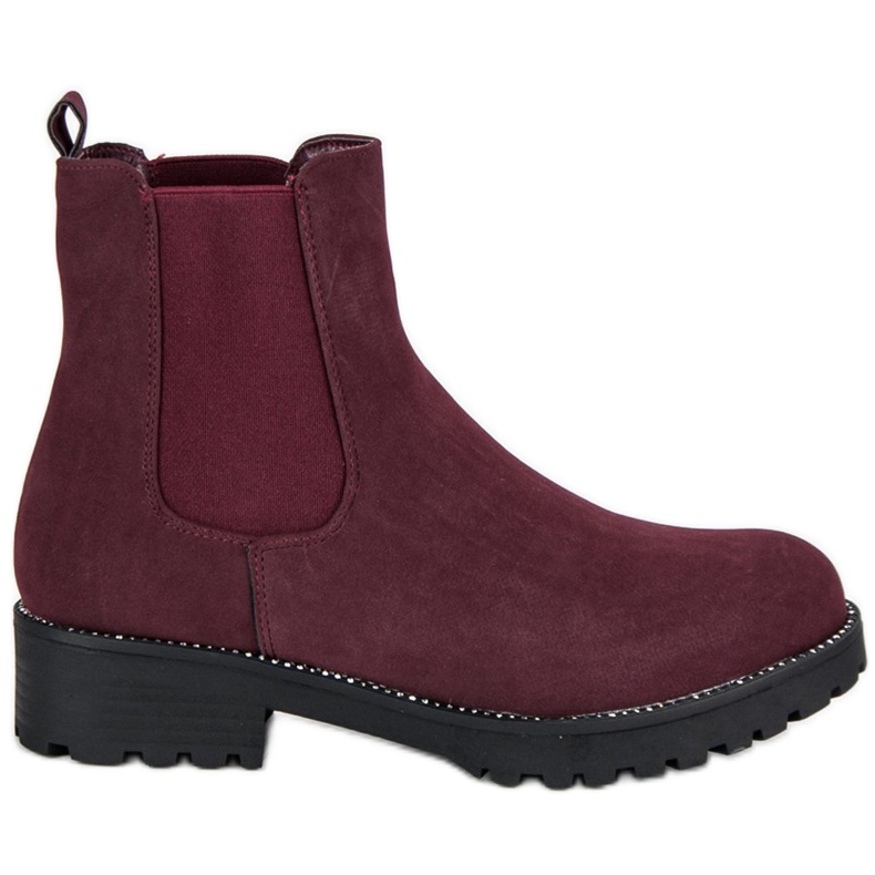 Seastar Botas Jodhpur casuais preto vermelho