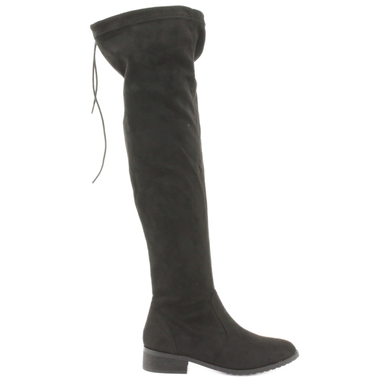 M.Daszyński Botas pretas sobre o joelho Daszyński 1602 preto