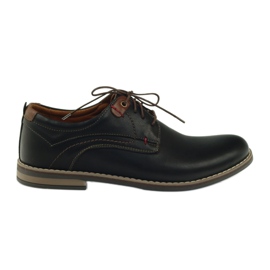 Sapatos masculinos Riko com cadarço 842 preto marrom