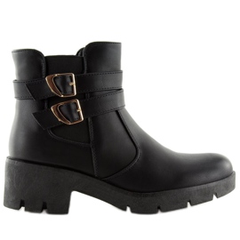 Botas pretas HY-54 pretas com solas grossas preto