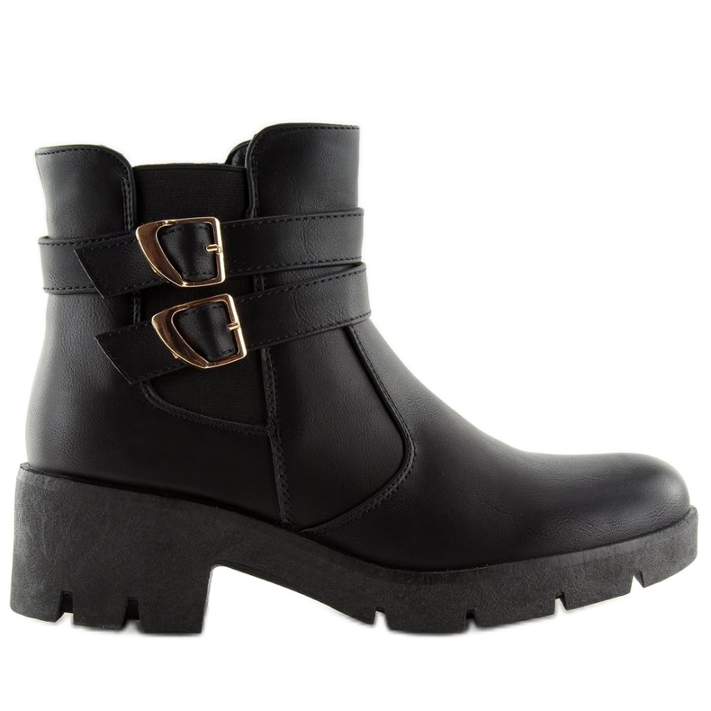 Botas pretas HY-54 pretas com solas grossas preto Botas pretas HY-54 pretas com solas grossas preto