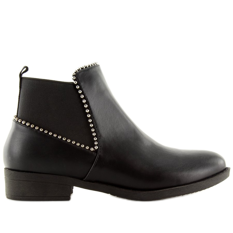 Botas pretas Chelsea para mulheres Q-28 pretas preto