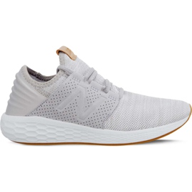 New Balance cinza Espuma fresca Cruz V2 malha WCRUZKG2 nuvem de chuva com Munsell branco