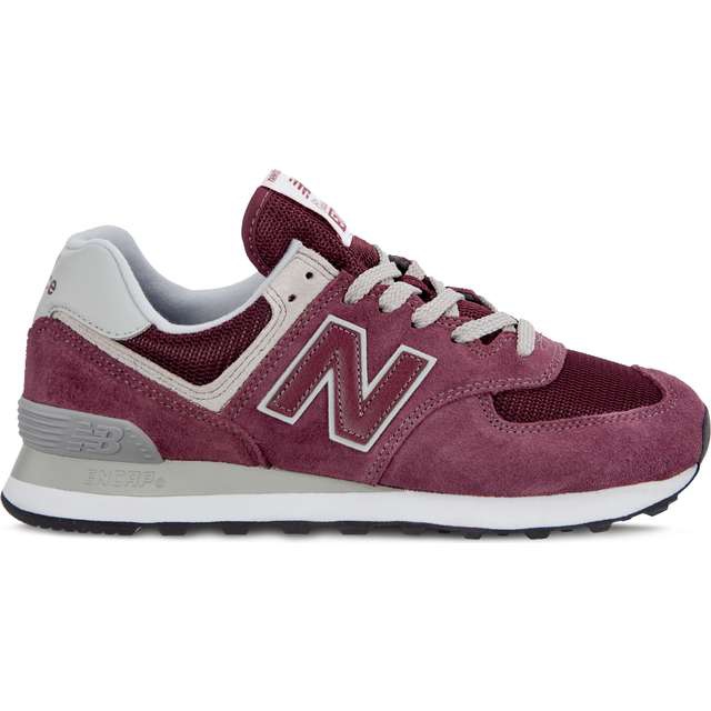 New Balance Borgonha Wl574er com branco multicolorido vermelho