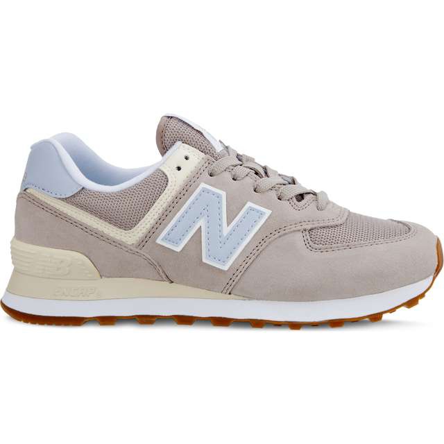 New Balance Wl574flc verão anoitecer branco liso com gelo azul castanho multicolorido