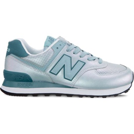 New Balance Wl574ksa sábio mineral do bloco do Sheen com bancos exteriores verde
