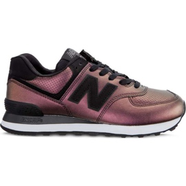 New Balance Wl574ksb Sheen Pack Preto roxo rosa