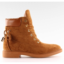 Timberki com camelo de cadeado J-8686 camelo marrom