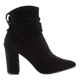 Botas pretas com salto largo NC781 Preto Botas pretas com salto largo NC781 Preto