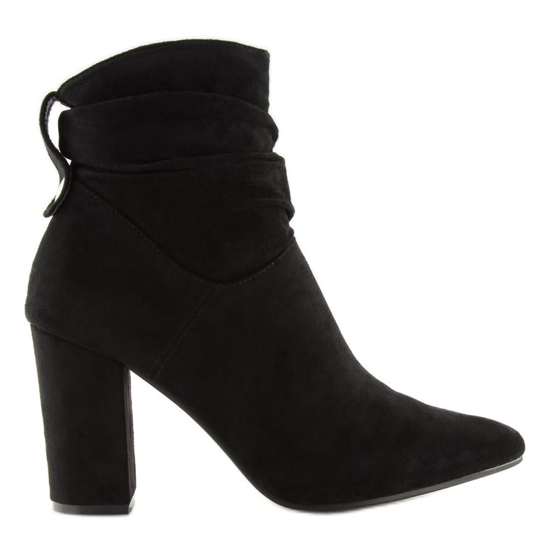 Botas pretas com salto largo NC781 Preto