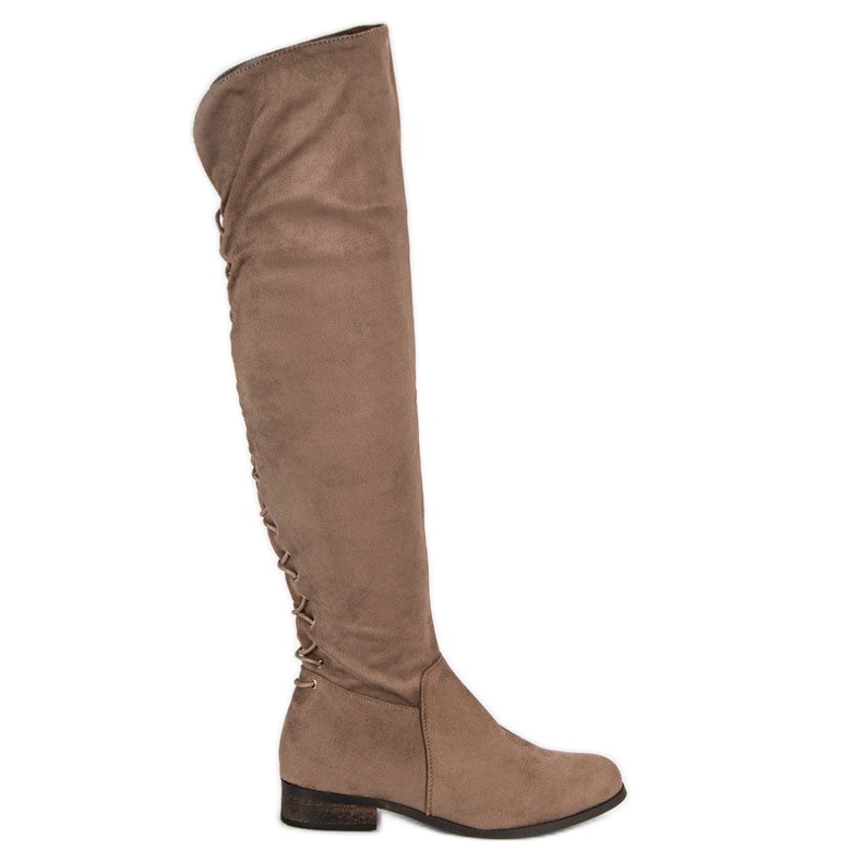 Botas de mosqueteiro marrom castanho