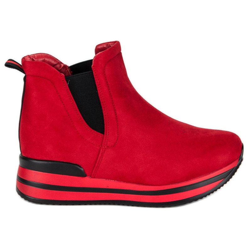 Bestelle Botas Jodhpur na plataforma vermelho