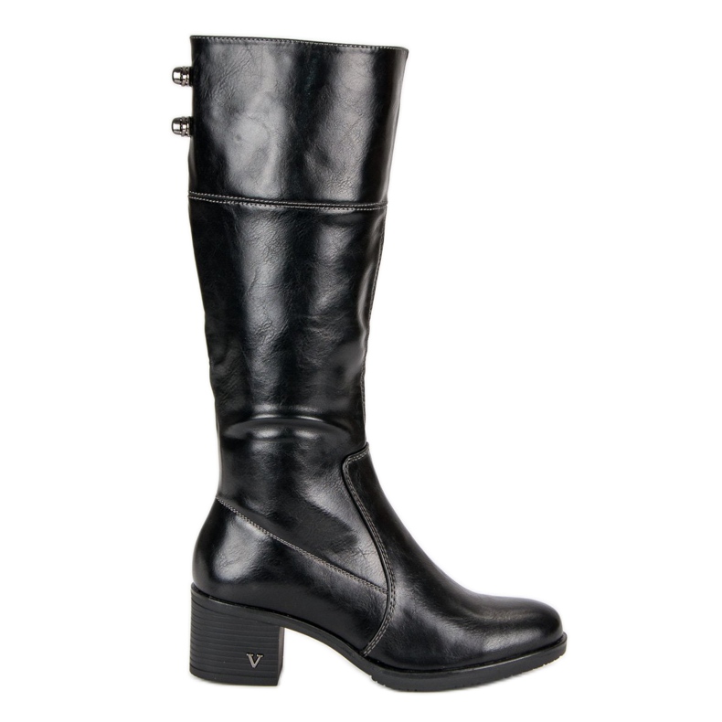Botas pretas VINCEZA de salto alto preto