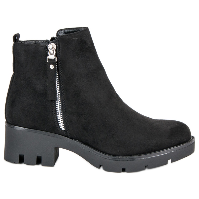 Seastar Botas pretas com zíper preto Seastar Botas pretas com zíper preto