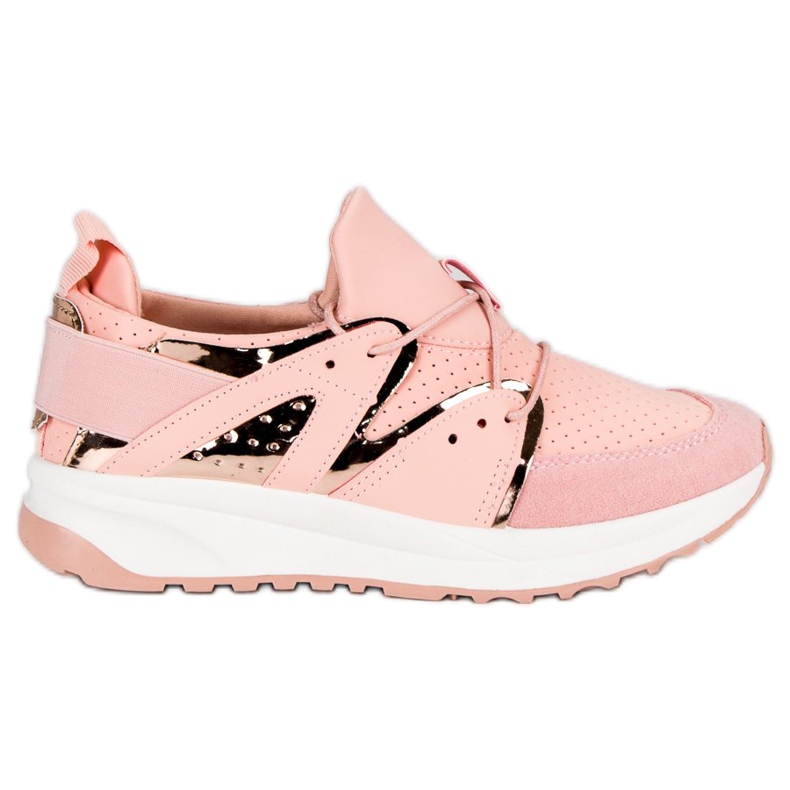 Sapatos esportivos elegantes rosa