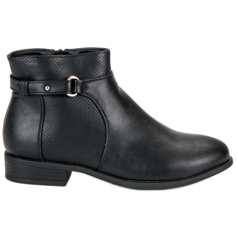 Abloom Botas pretas com zíper preto