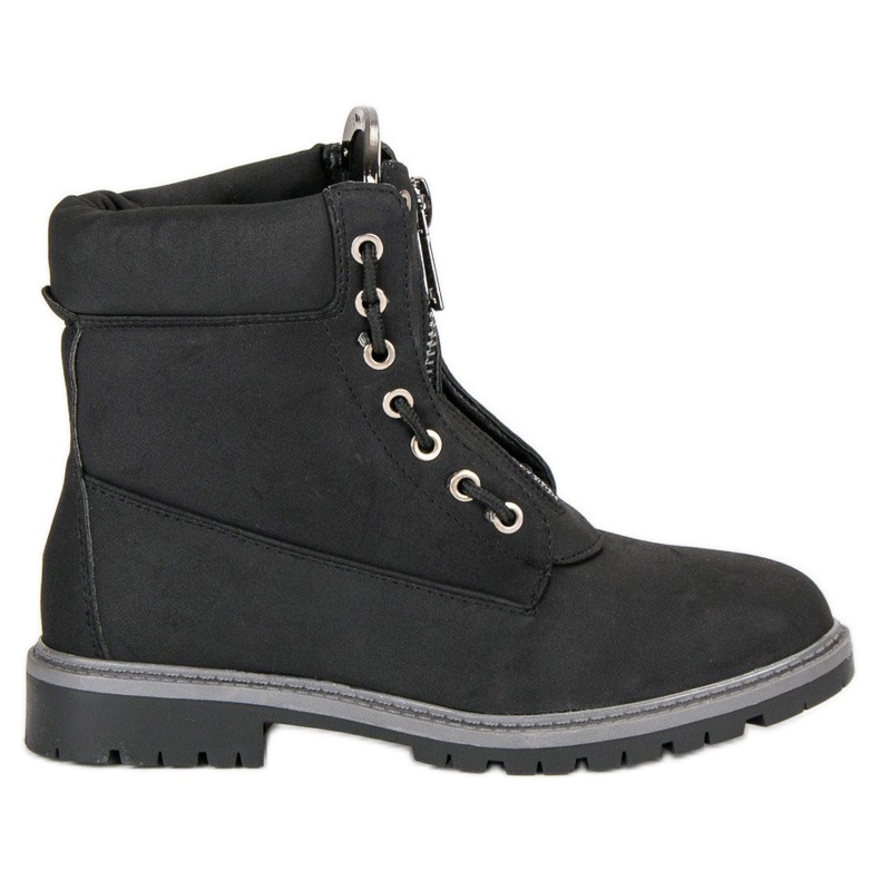 Botas de caminhada femininas pretas preto
