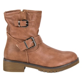 Encor Botas de motociclista marrons marrom