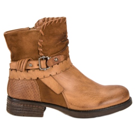 SDS Botas de trabalho marrons castanho