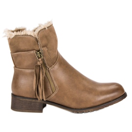 Forever Folie Botas quentes femininas marrom