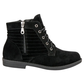 Botas pretas com zíper preto Botas pretas com zíper preto