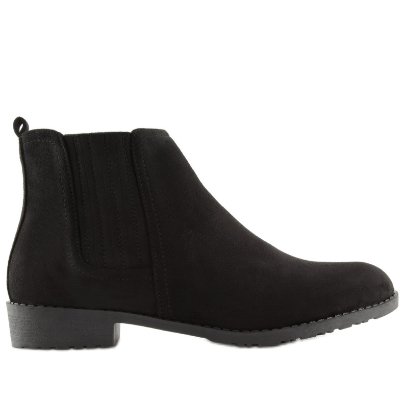 Botas pretas Chelsea para mulheres L1215 pretas preto