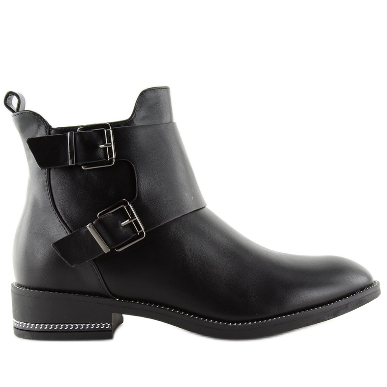 Botas pretas Chelsea para mulheres C-7173 pretas preto