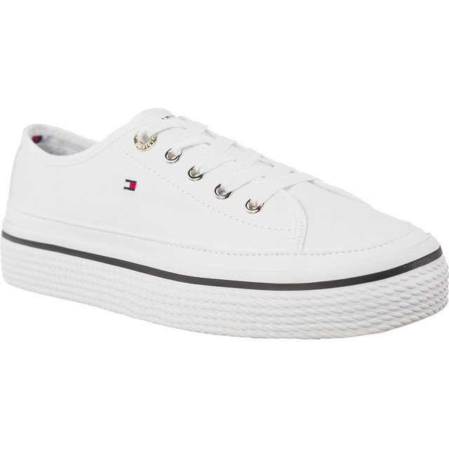 Tommy Hilfiger Sapatilha Flatform Corporativa 100 branco