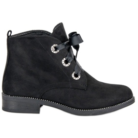 Seastar Botas de camurça amarradas preto