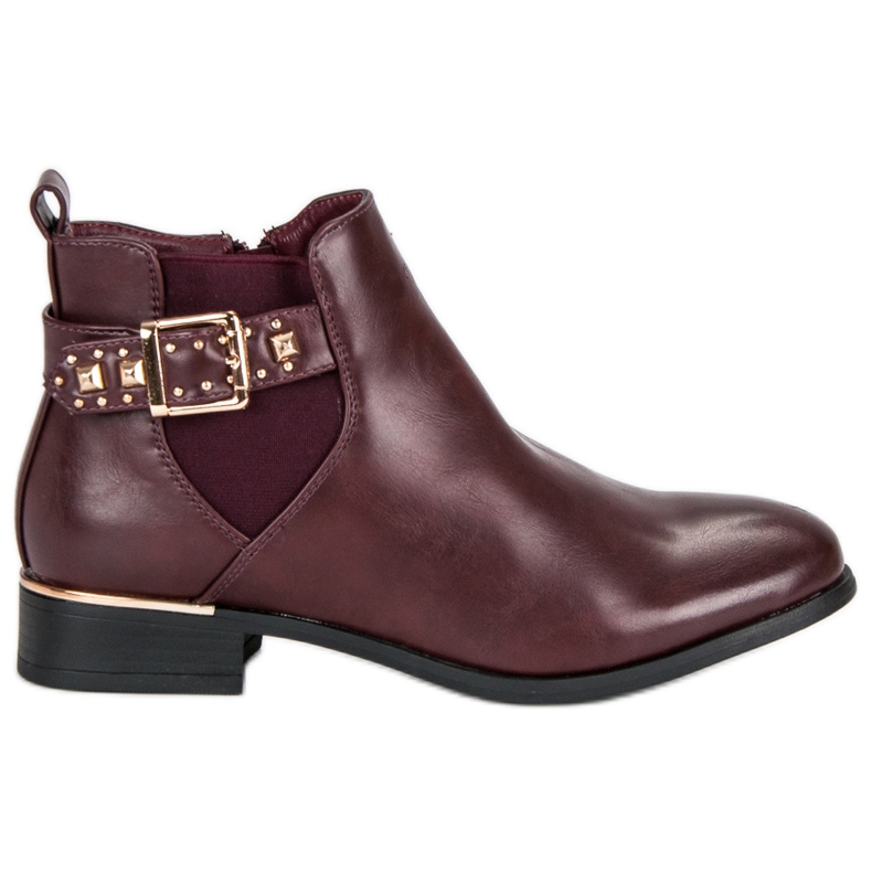 Anesia Paris Botas Borgonha Chelsea vermelho