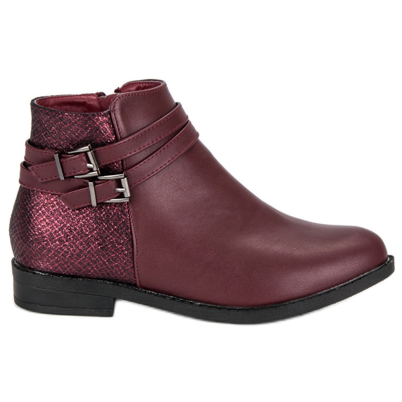 Anesia Paris Botas baixas femininas vermelho