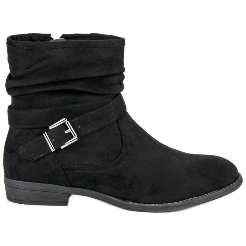 Groto Gogo Botas de camurça quente preto