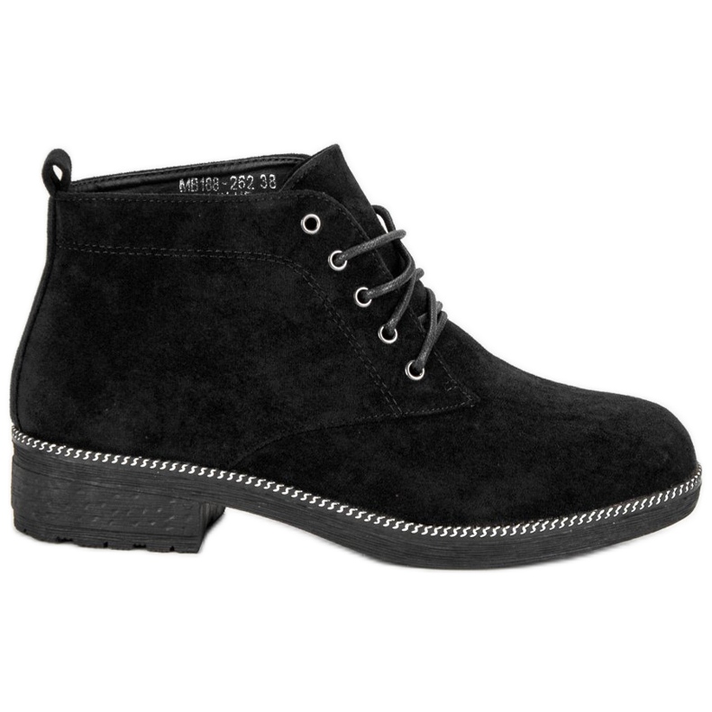 Nio Nio Botas de camurça com atacadores preto Nio Nio Botas de camurça com atacadores preto