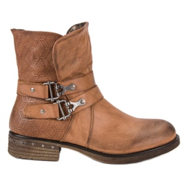 Forever Folie Botas trabalhadoras marrons marrom