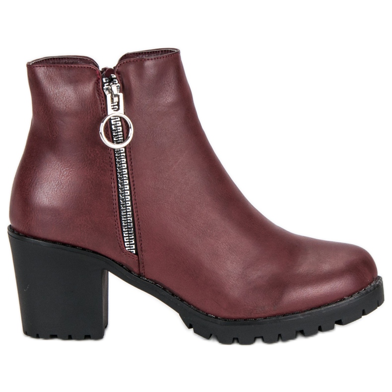 Super Me Botas marrons no poste preto vermelho Super Me Botas marrons no poste preto vermelho