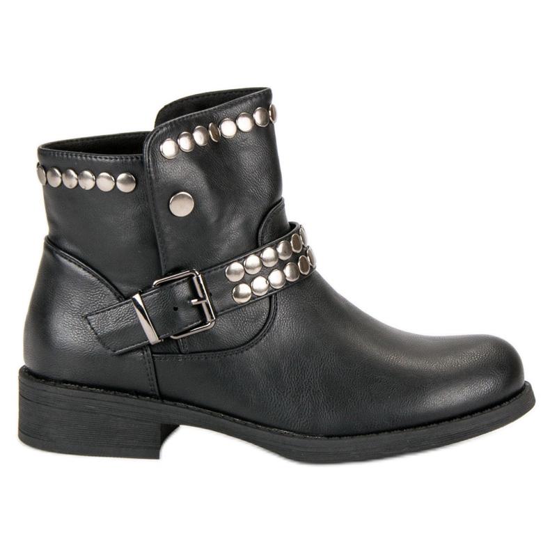 L. Lux. Shoes Rock Black Boots preto