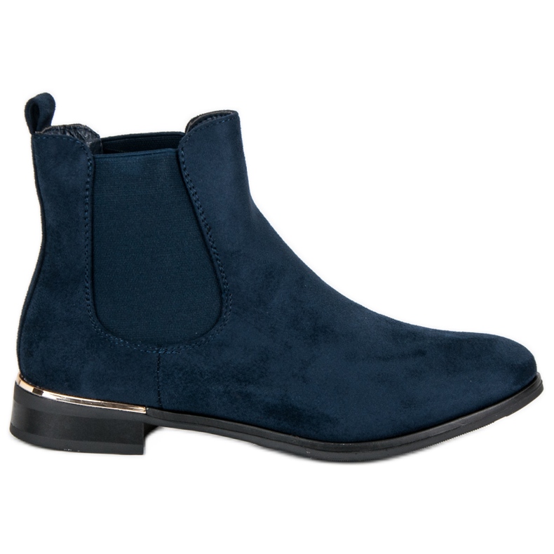 SDS Botas Chelsea de camurça azul marinho