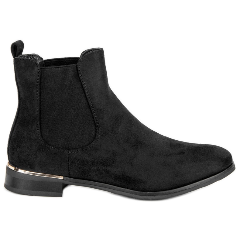 SDS Botas Jodhpur de camurça preta preto