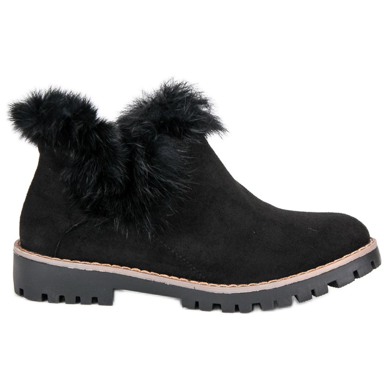 Forever Folie Botas de cano curto de camurça preto