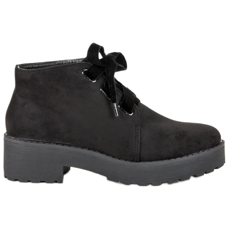 Anesia Paris Botas de camurça da moda preto