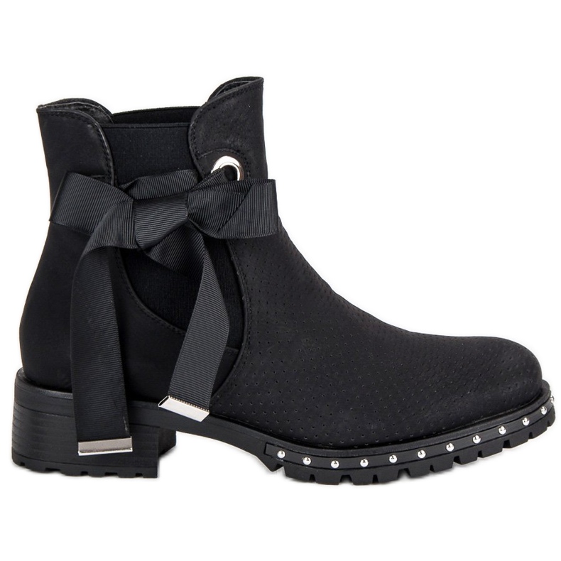 Ideal Shoes Botas chelsea pretas elegantes preto