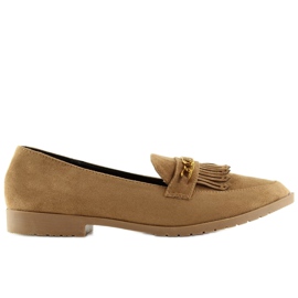 Mocassins marrons para mulheres HW308 Camel castanho