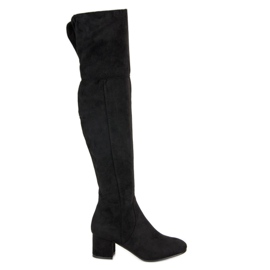 Seastar Botas de camurça acima do joelho preto