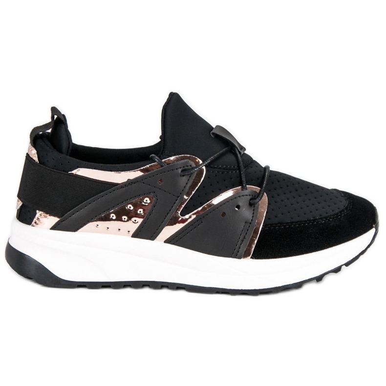 Sapatos esportivos elegantes preto