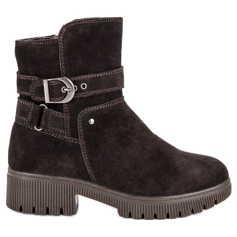 Botas de couro quente castanho