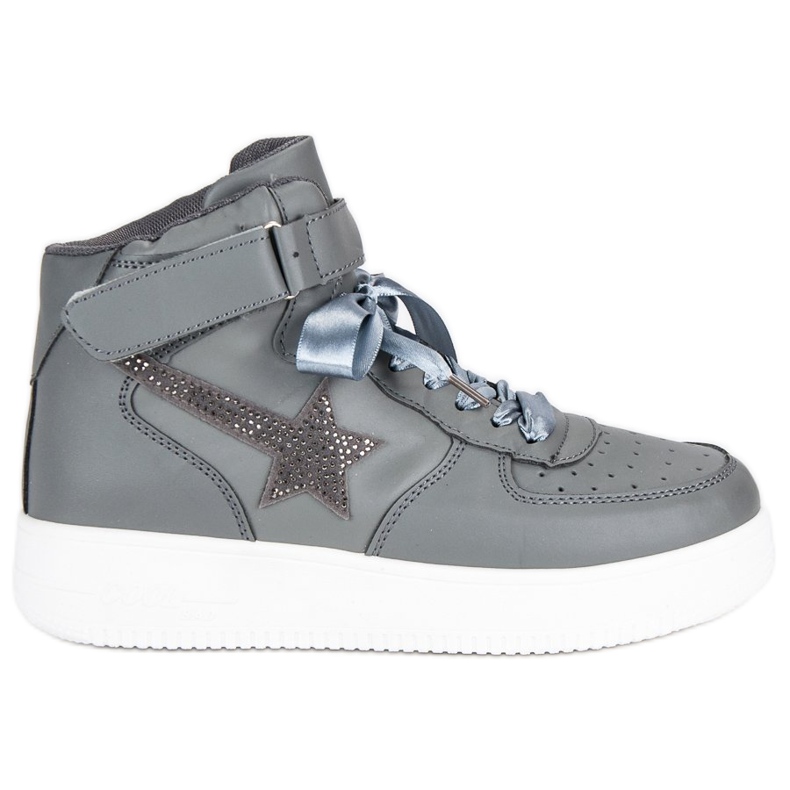 Botas de tornozelo elegantes cinza