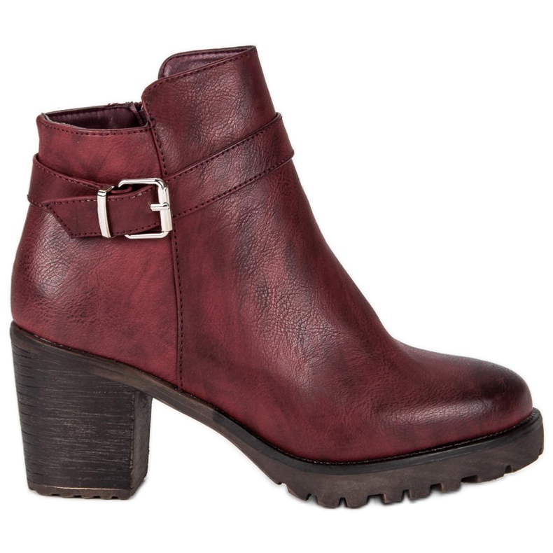 Kayla Botas cor de vinho todos os dias vermelho